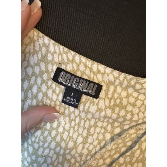 Nicole Miller Original Linen Blend Shift Dress Women's L beachy‎ light Fisherman - Picture 5 of 8